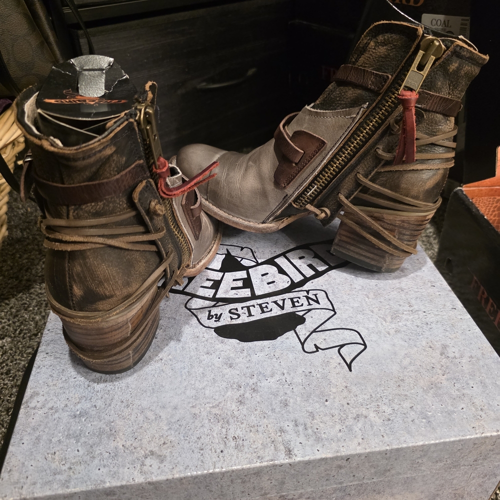 Freebird by Steven Distressed Brown Leather Boots